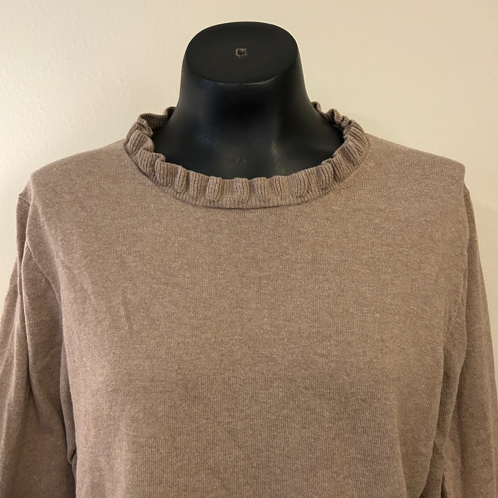 JCrew Ruffled Neck Sweater